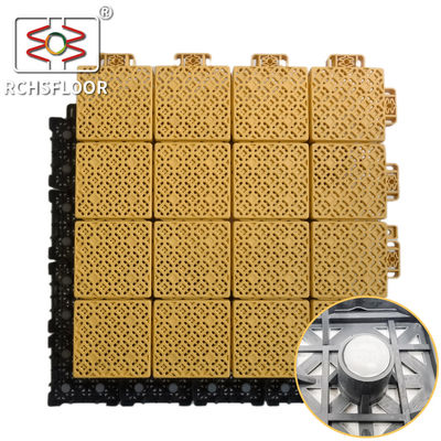 340*340mm Carreaux de cour de jardin Carreaux de PP pour cour de basket-ball Cour de tennis