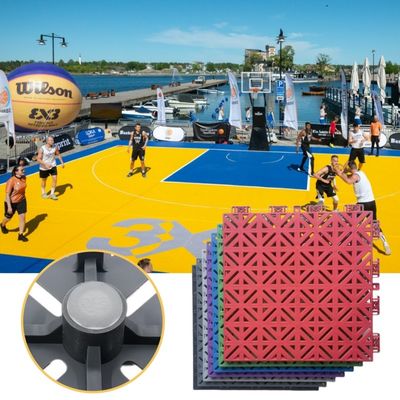 RCHS Installez le plancher du terrain de basket-ball Construisez des carreaux modulaires du terrain de basket-ball