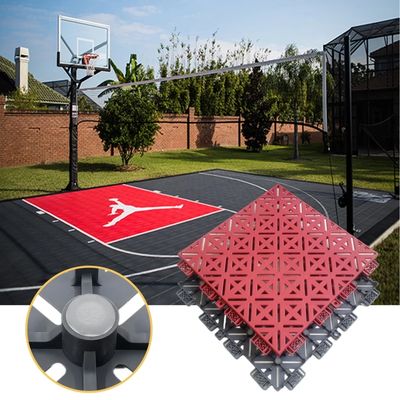 Customizable Weatherproof PP Outdoor Sports Flooring Shock Absorbing Slip Resistant Lightweight 410g