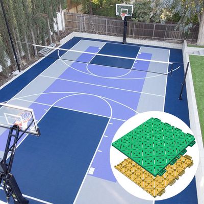 Eco Friendly UV Resistant PP Sports Flooring Tiles Slip Resistant Easy Installation